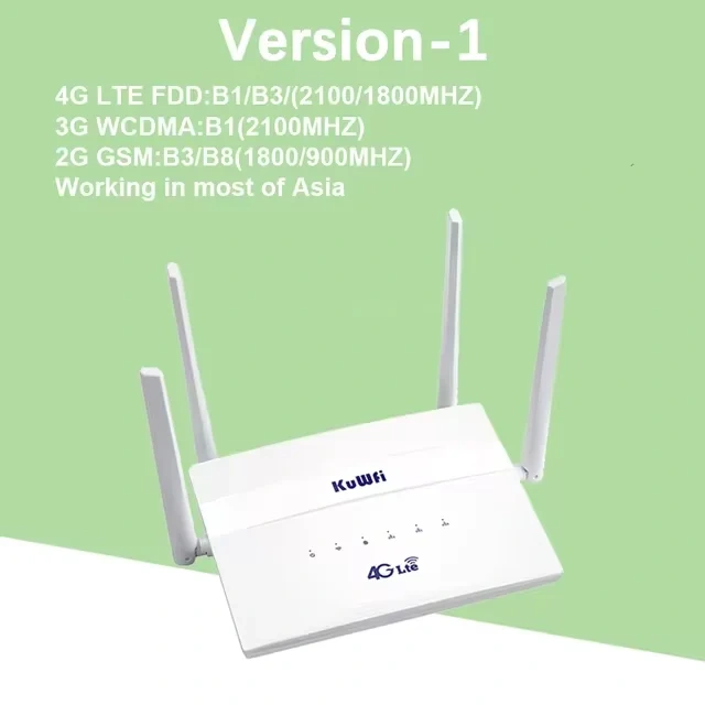 KuWFi 4G LTE Router Cat4 Wireless WiFi Router 4G SIM Wifi Router 2.4G 5.8G Dual Band 750Mbps Roteador LAN WAN Support 32 Users
