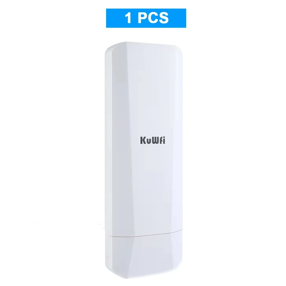 KuWFi 5.8Ghz Outdoor CPE Bridge 450Mbps Wireless WiFi AP Repeater Mode WiFi Coverage Point to Point Up to 3KM 14dBi Antenna IP65