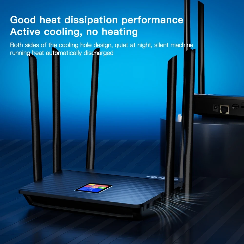 KuWFi 5200mAh Battery LTE Router CAT4 Wireless WiFi Router 4G Modem with External Antenna Mirco SIM Card Slot RJ45 Port 10 Users