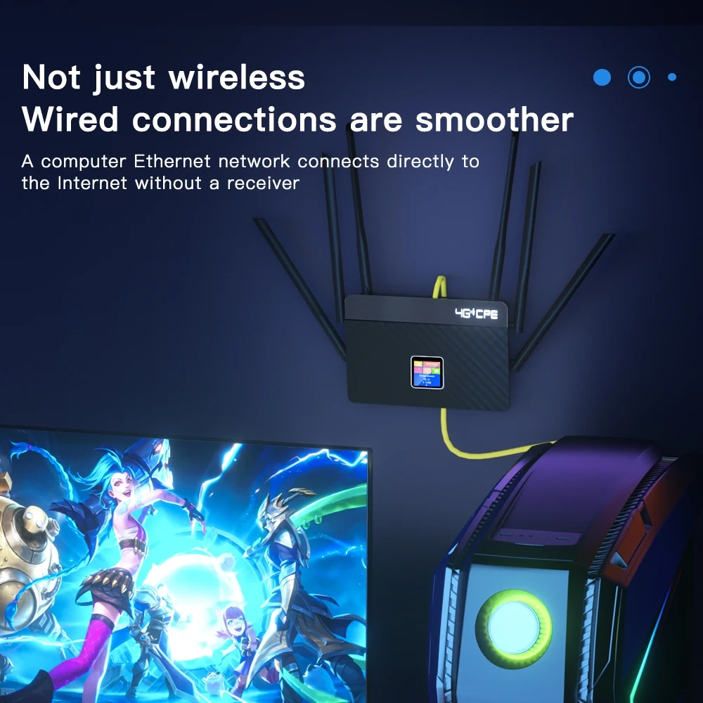 KuWFi 5200mAh Battery LTE Router CAT4 Wireless WiFi Router 4G Modem with External Antenna Mirco SIM Card Slot RJ45 Port 10 Users