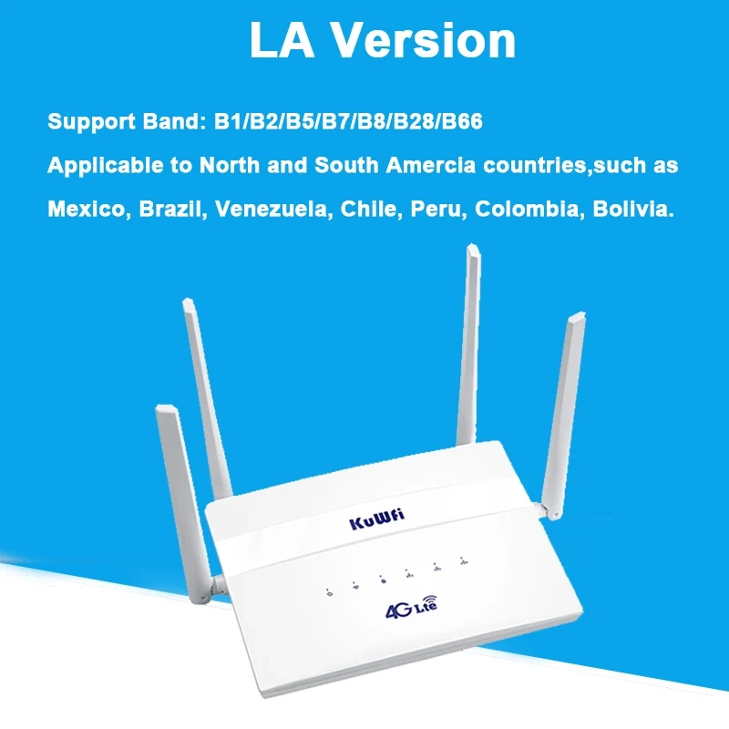 KuWFi 4G LTE Router Cat4 Wireless WiFi Router 4G SIM Wifi Router 2.4G 5.8G Dual Band 750Mbps Roteador LAN WAN Support 32 Users