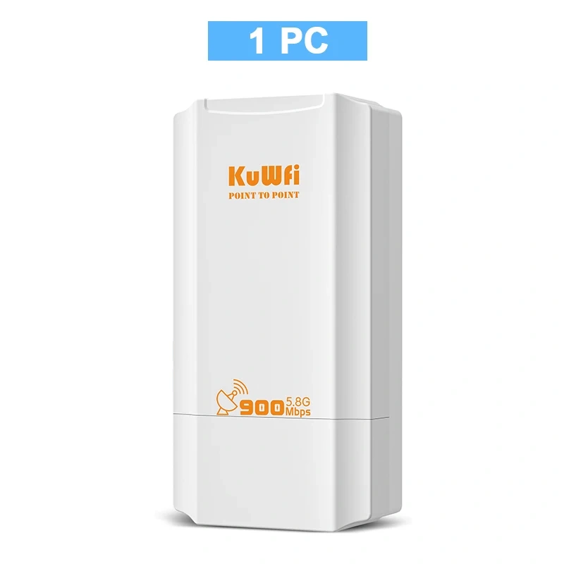 KuWFi 5.8G Outdoor CPE Bridge 900Mbps Wireless Bridge Wi-Fi Signal Amplifier PTP Long Range Extender IP65 Waterproof AP Repeater