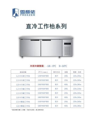 直冷工作台 (全冷凍/全冷藏/雙溫）