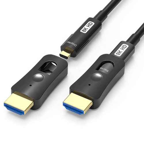 Awesome Ultra High Speed 4.8MM 4K 2.0 8K 2.1 AOC HDMI Fiber Cable HDMI-Compliant A To D HDMI Fiber Active Optical Cable