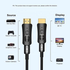 Awesome Ultra High Speed 4.8MM 4K 2.0 8K 2.1 AOC HDMI Fiber Cable HDMI-Compliant A To D HDMI Fiber Active Optical Cable