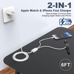 Awesome Apple Watch Charger,2-in-1 USB C Charger for iWatch & iPhone