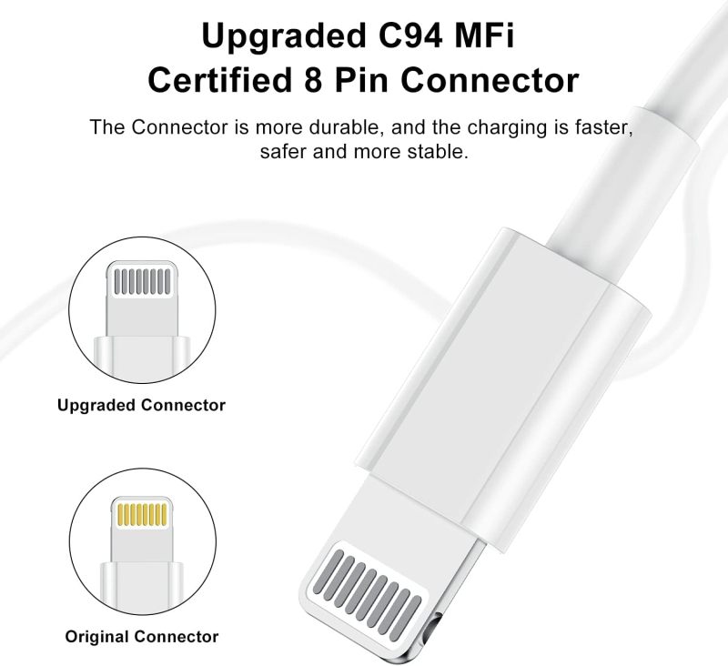 Awsome iPhone Charger,Fast Charging Lightning Cable iPhone Charger Cord Compatible iPhone 14/13/12/11 Pro Max/XS MAX/XR/XS/X/8/7 Plus iPad AirPods