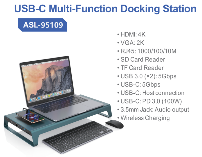 Awsome Multi function docking satation, Type C laptop satation