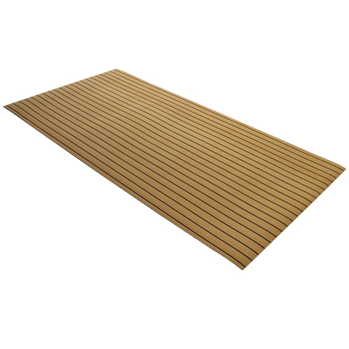 Plancher de bateau en mousse de feuille de faux teck résistant aux UV marine teck clair et noir