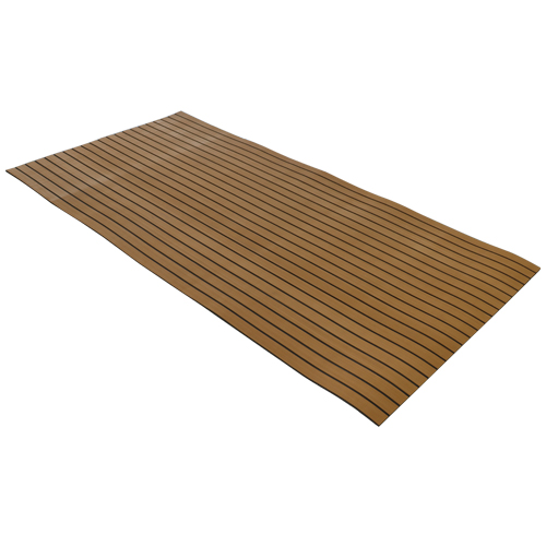 Marine UV-resistant Faux Teak Sheet Foam Boat Flooring Light Brown & Black