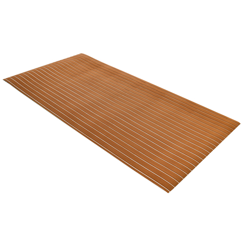 Plancher de bateau en mousse de feuille de faux teck résistant aux UV marine marron clair et blanc