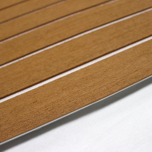 Marine UV-resistant Faux Teak Sheet Foam Boat Flooring Light Brown & White