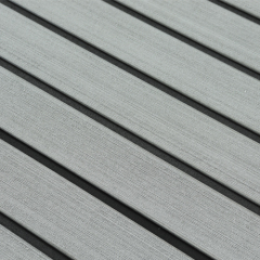 Plancher de bateau en mousse de feuille de faux teck résistant aux UV marine gris clair et noir