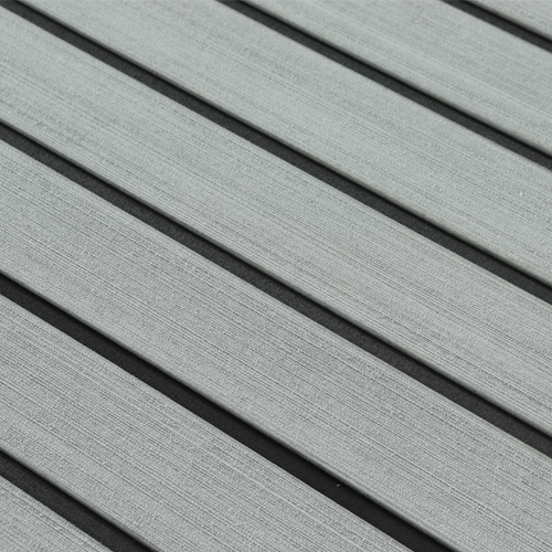 Marine UV-resistant Faux Teak Sheet Foam Boat Flooring Light Grey & Black