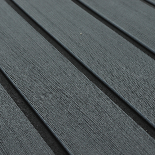 Marine UV-resistant Faux Teak Sheet Foam Boat Flooring Dark Grey & Black