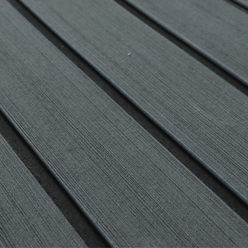 Plancher de bateau en mousse de feuille de faux teck résistant aux UV marine gris foncé et noir