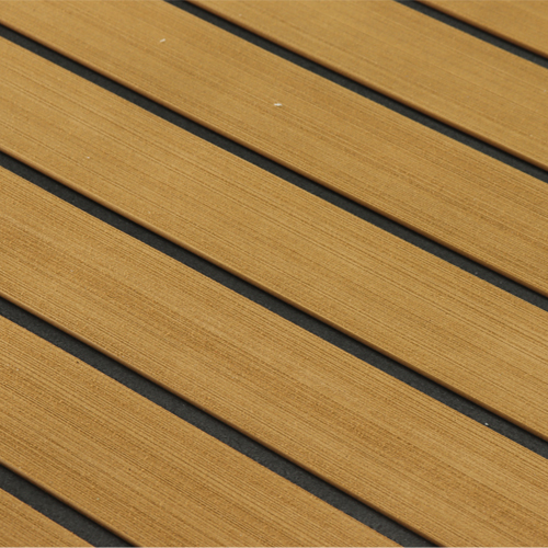 Marine UV-resistant Faux Teak Sheet Foam Boat Flooring Light Brown & Black