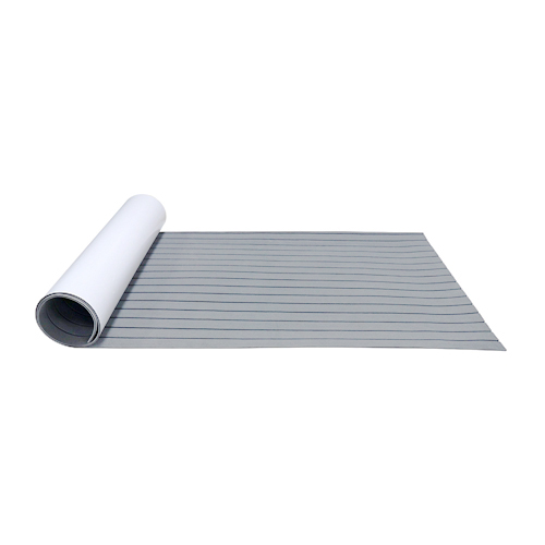 Plancher de bateau en mousse de feuille de faux teck résistant aux UV marine gris clair et noir