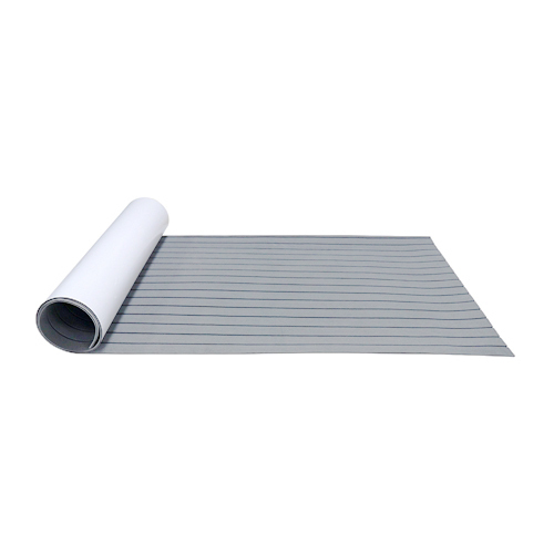 Plancher de bateau en mousse de feuille de faux teck résistant aux UV marine gris clair et noir