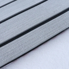 Plancher de bateau en mousse de feuille de faux teck résistant aux UV marine gris clair et noir