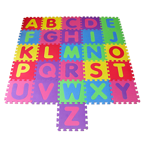 Tapete de quebra-cabeça de espuma EVA alfabetos ABC