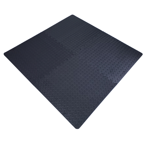 Black Interlocking EVA Foam Puzzle Exercise Mat