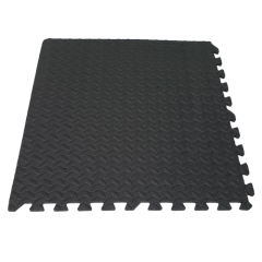 Black Interlocking EVA Foam Puzzle Exercise Mat