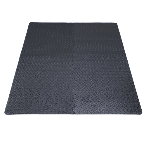 Tapis d'exercice en mousse EVA à emboîtement noir