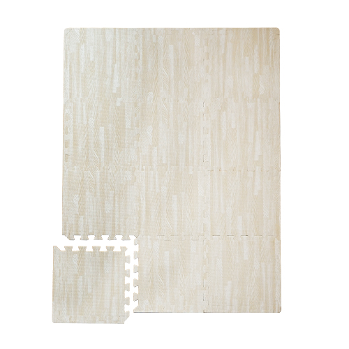 Tapis de puzzle en mousse EVA à grain de bois