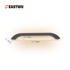 Full Metal Grab Rail Handle Entry Door Handle Matt Black for RV Caravan and Motorhome with LED Light（Overall Length461.2mm C.C.400mm）