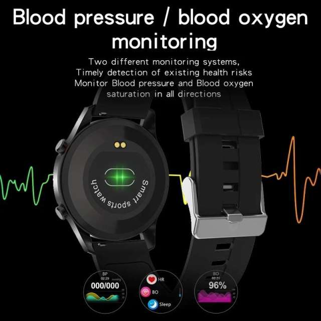 LIGE BW0160 Smart Watch Men Heart Rate Blood Pressure Information Reminder BW0160