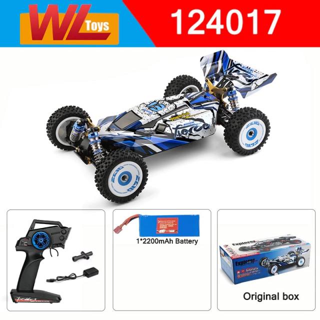 Wltoys 124017 1/12 V2 Brushless E- RC Car 75km/H High Speed Metal Chassis RC Car
