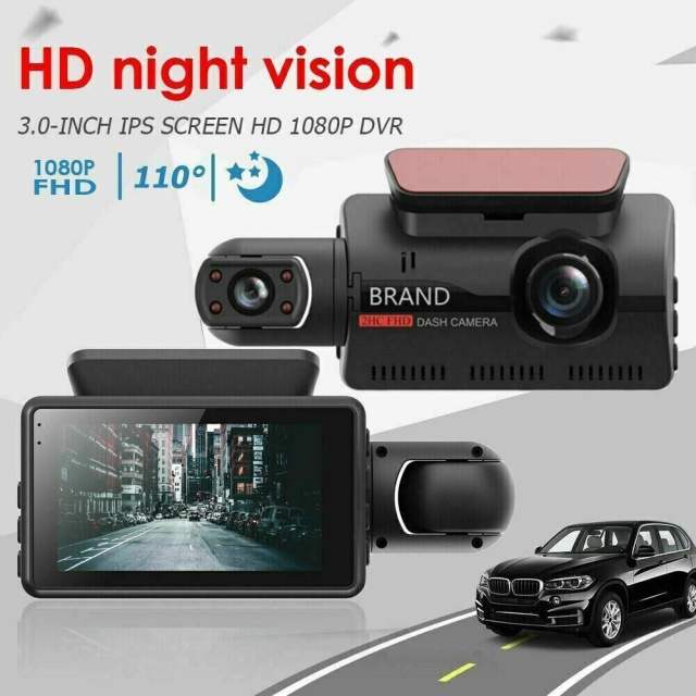 Dual Lens Car DVR Dash Cam Video Recorder G-Sensor 1080P Front & Inside Camera