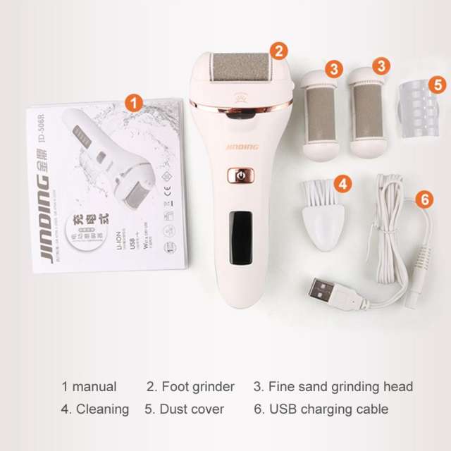 Electric Foot File Grinder Dead Dry Skin Callus Remover Rechargeable Feet Pedicure Tool Foot Care Tools