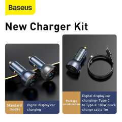 Baseus Car Charger PD 65W Fast Charging Quick Charge 4.0 QC3.0 USB Type C Charger