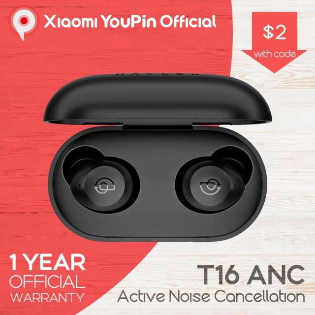 Xiaomi YouPin Haylou T16 Earphones ANC Earphones TWS Active Noise Canceling Wireless Bluetooth 5.0