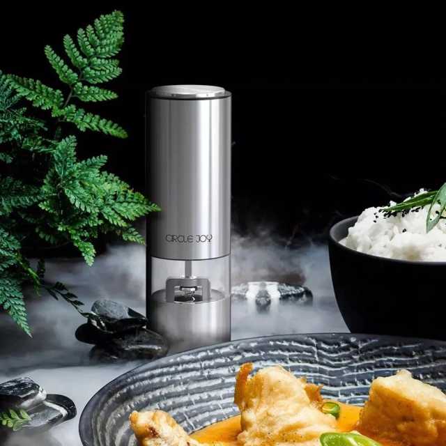 Youpin Circle Joy Electric Grinder Automatic Mill Pepper Salt LED Light 5 Modes Peper Spice Grain Porcelain Grinding Core Mill