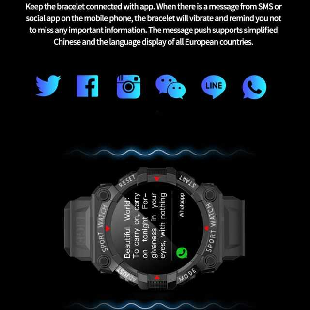 LIGE New Sport Smart Watch Men Women Heart Rate Blood Pressure Fitness Tracker Sports Bracelet