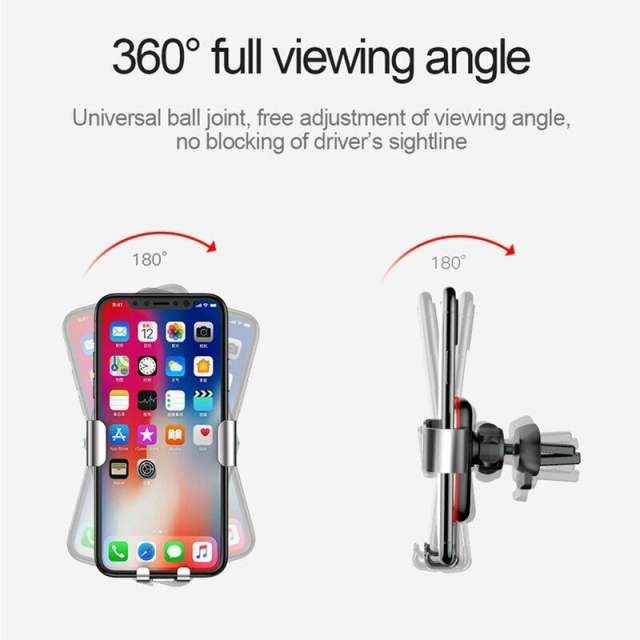 Baseus 360° Car Air Vent Phone Holder CD Slot Stand Mount