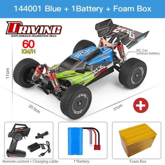 WLtoys 144001 2.4G Racing RC Car 70KM/H 4WD Electric High Speed Car Off-Road Drift Remote Control