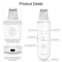 ANLAN Ultrasonic Skin Scrubber Deep Face Cleaning Machine Peeling Shovel Facial Pore Cleaner