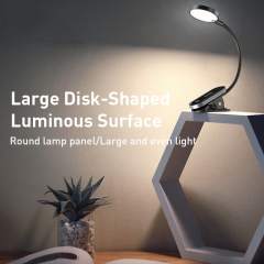 Baseus LED Clip Table Lamp Stepless Dimmable Wireless Desk Lamp Touch USB Rechargeable