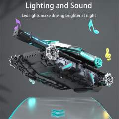 New RC Water Bomb Track Tank 2.4G Rotate Stunt Car Vehicle With Light&Music Gravity Watch Move Shoots