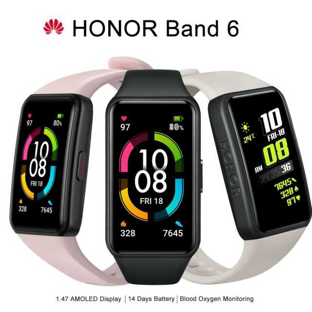 Huawei Honor Band 6 Smart Wristband Full Screen 1.47" AMOLED Smartwatch Global Version