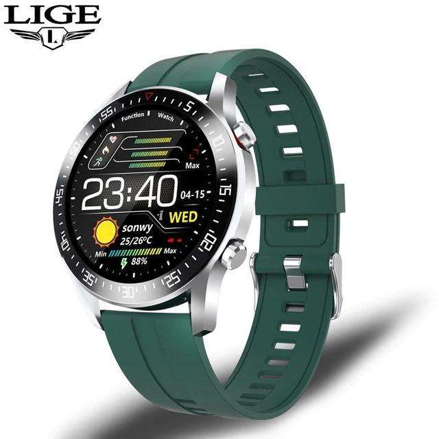 LIGE BW0160 Smart Watch Men Heart Rate Blood Pressure Information Reminder BW0160