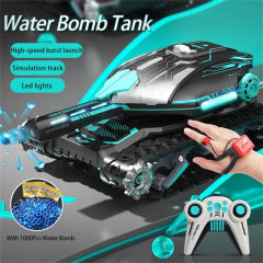 New RC Water Bomb Track Tank 2.4G Rotate Stunt Car Vehicle With Light&Music Gravity Watch Move Shoots