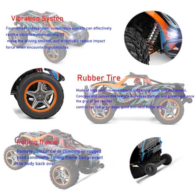 WLtoys 104009 1:10 2.4G Racing Remote Control Car 45KM/H 4WD Large Alloy Electric RC Car