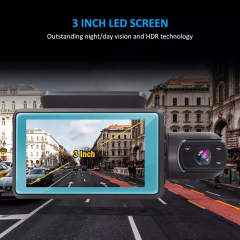 Dual Lens Car DVR Dash Cam Video Recorder G-Sensor 1080P Front & Inside Camera