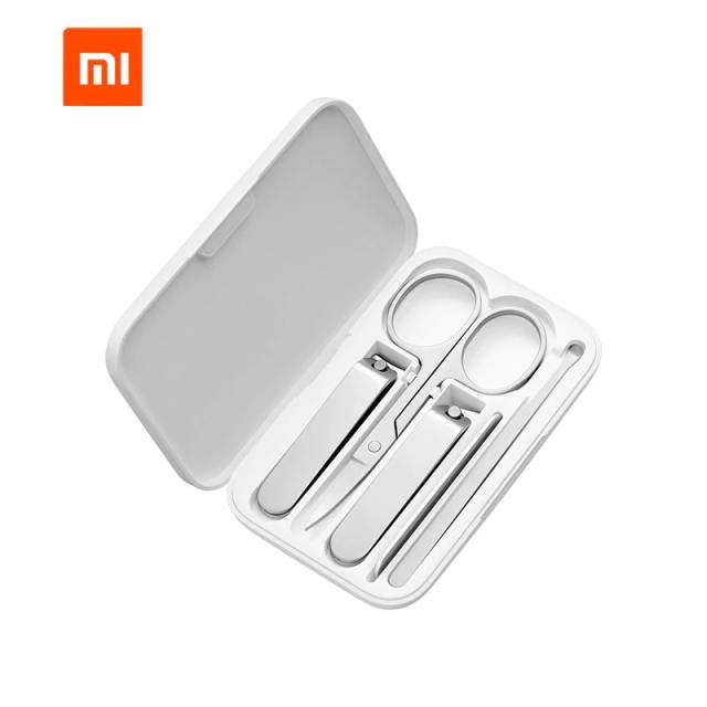 XIAOMI Mijia 5Pcs Portable Fingernail Toenail Manicure Stainless Steel Nail Clipper Set