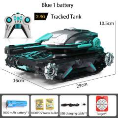 New RC Water Bomb Track Tank 2.4G Rotate Stunt Car Vehicle With Light&Music Gravity Watch Move Shoots